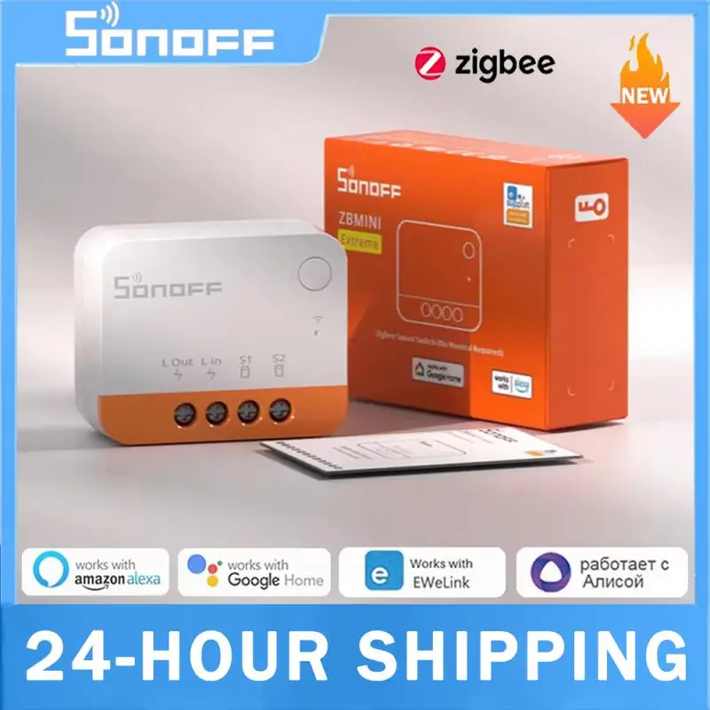 SONOFF ZBMINI-L2 No Neutral Wire Zigbee MINI 2 Way Switch Smart Home Wireless EWeLink Voice Control Via Alice Alexa Google Home