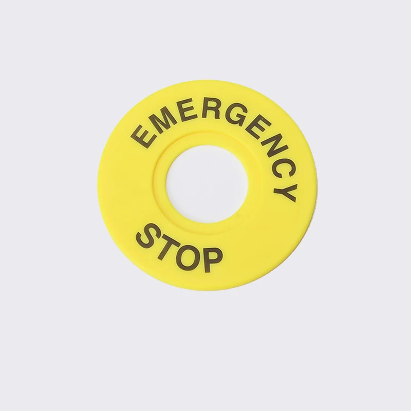 10pcs 16mm 22mm Dia Pushbutton Switch Label Frame Plastic Emergency Stop Sign