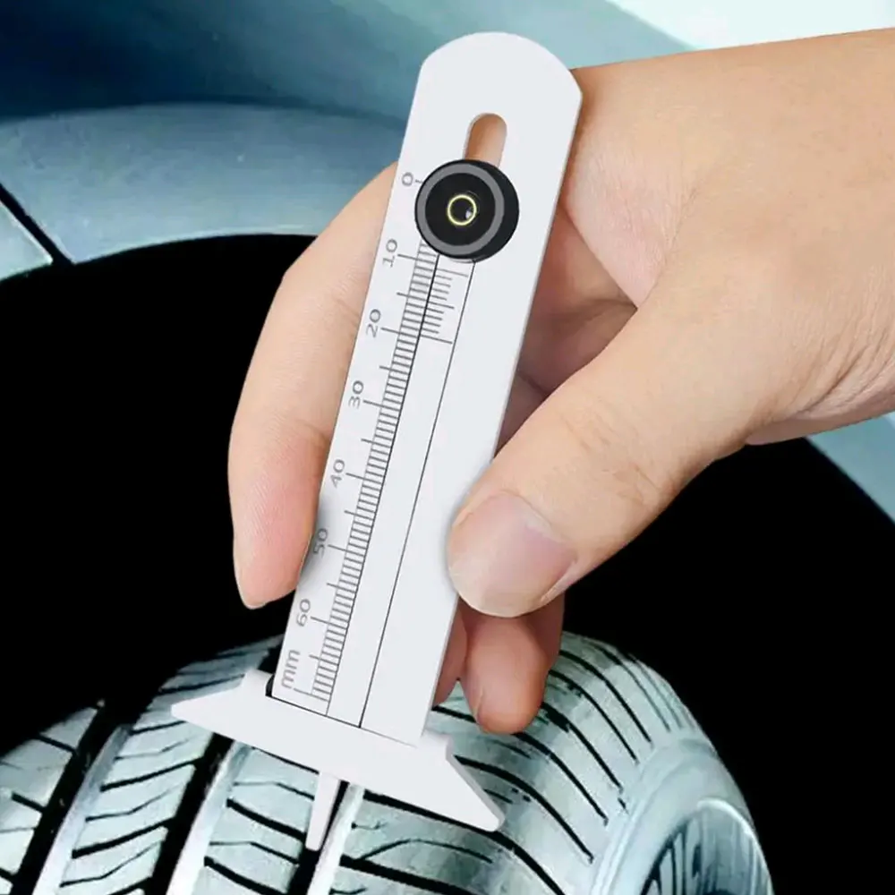 

1pc Car Tyre Tire Tread Depth Gauge 0-30/0-60mm Wheel Thickness Digital Measuring Tool Stainless Steel Rim Pattern Meter Ruler