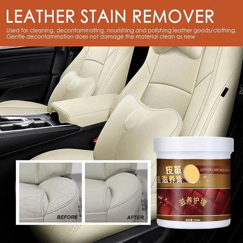 

500ml Leather Furniture Conditioner Car Seats Leather Restoration Cream Powerful Nourishing And Refurbish Coating Balm for Car