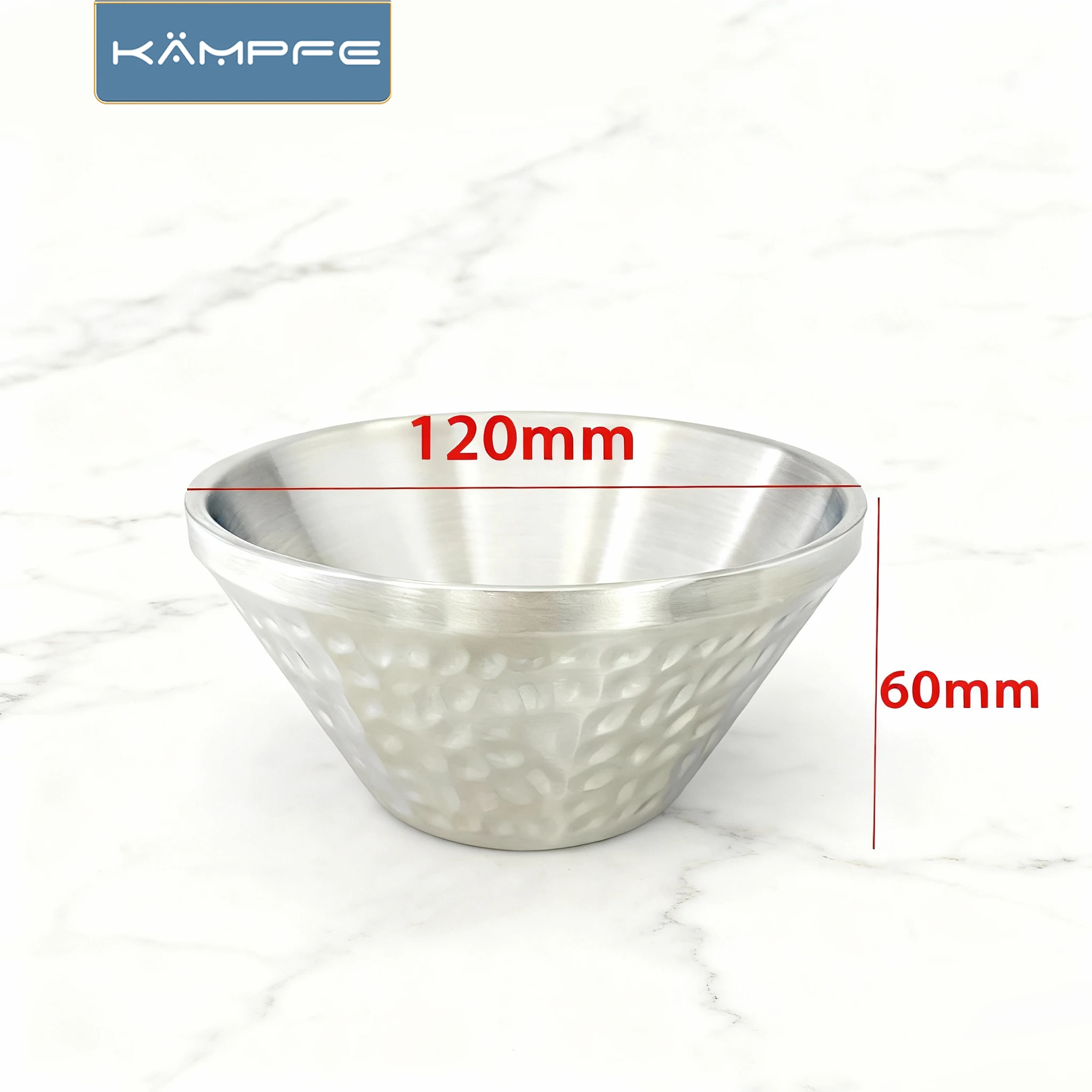 KAMPFE Stainless Steel Shaving Bowl- Large Capacity Durable Easy to Clean Grooming Accessory