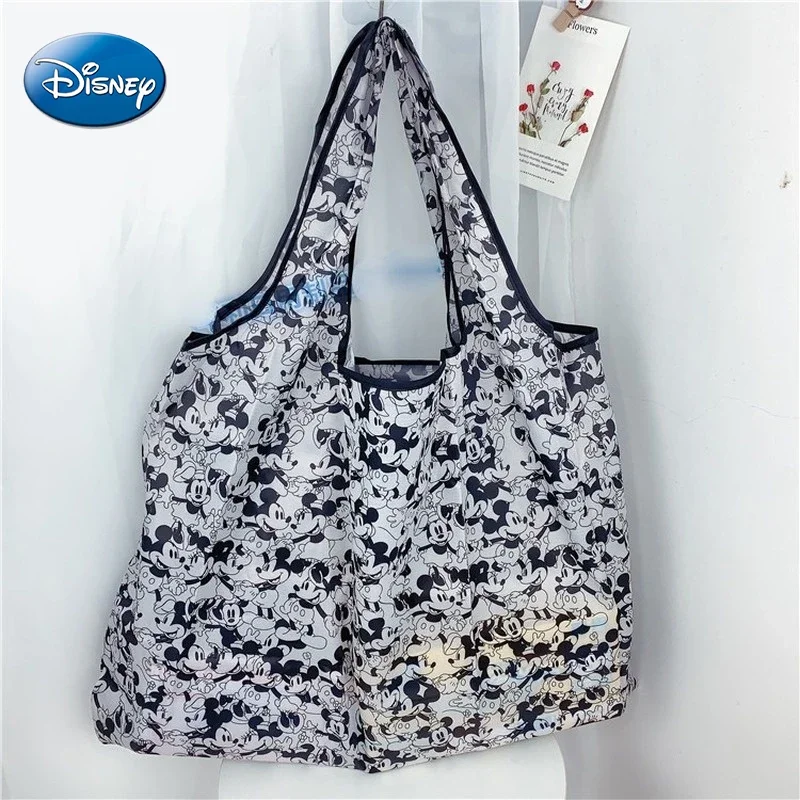 Disney Mickey Mouse Handbag Anime Shopping Bag Donald Duck Large Capacity Folding Polyester Eco-friendly Bag Eco-friendly Bag