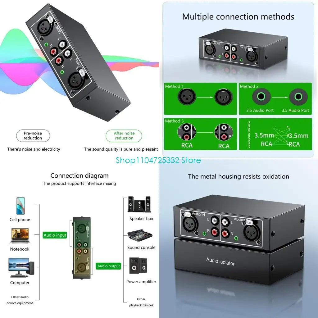 P5EA Metal Analogues Auxs Line Selectors 4 in 1 Out Noiseless HiFi Stereo Audios Switches