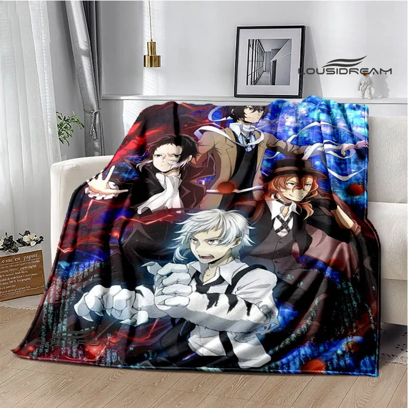 Cartoon bungou stray dogs printed blankets Picnic blanket Warm Flannel blankets Home bed linings blankets for beds Birthday Gift