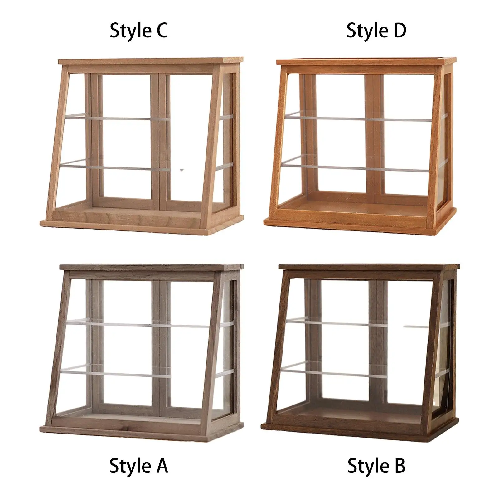

3 Tiers Miniature Bakery Case 1:12 Scale Handcraft for Bedroom Home Dollhouse