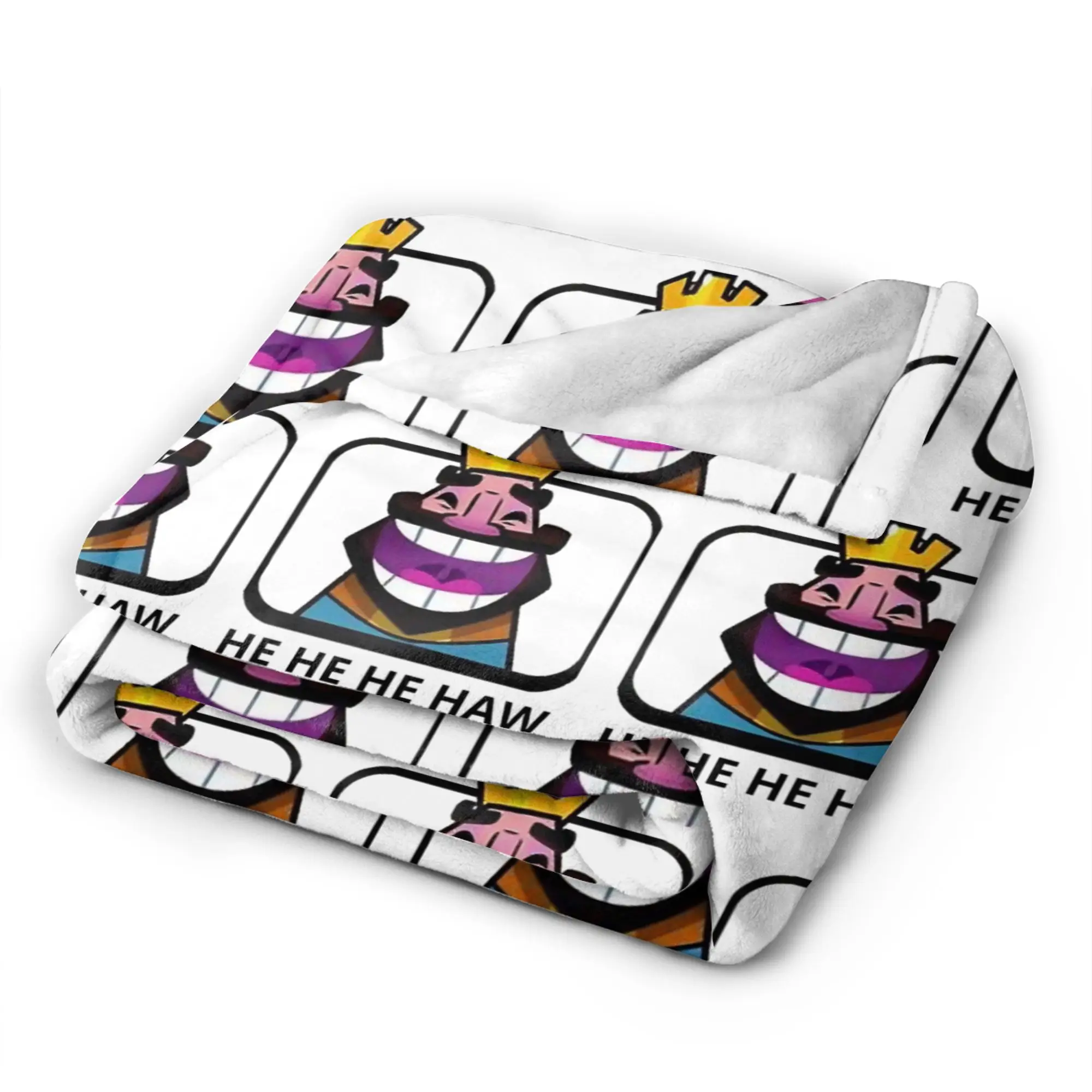 Clashes Royaleds He He He Haw بطانية Clashes Royaleds لعبة الصوف الجدة الدافئة رمي البطانيات للديكور المنزل