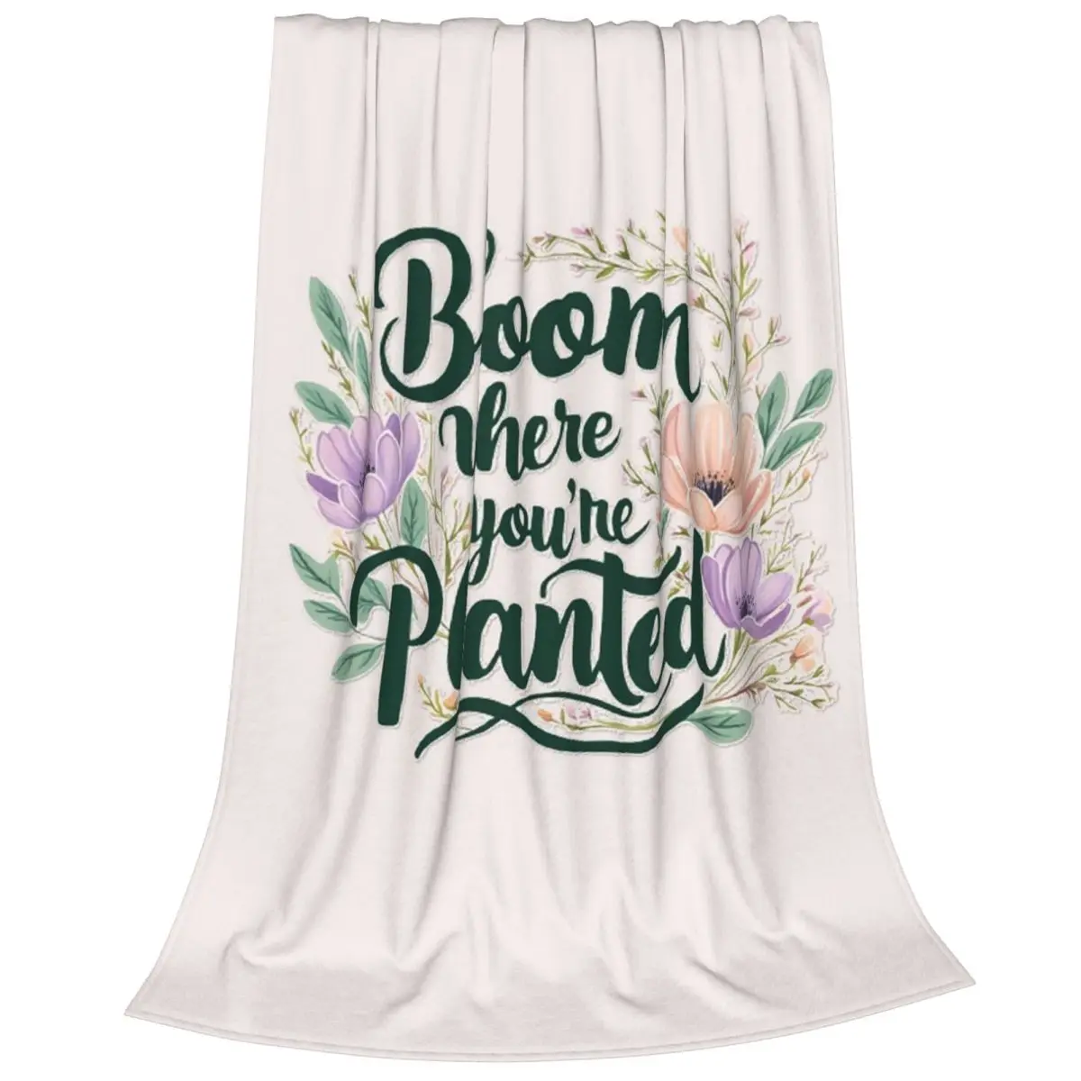 Bloom Where You're Planted Blanket Flannel Lightweight Sofa Throw Blankets For Home Bedroom Outdoor Throws Bedspread Quilt