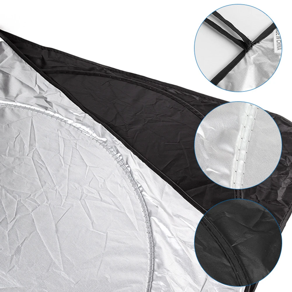 مظلة داخلية للسيارة للحماية من الأشعة فوق البنفسجية ، أمامية وخلفية ، نافذة ، قماش مطلي بالفضة ، تظليل تلقائي ، عزل حراري للسيارة #6