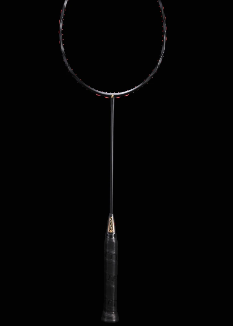 Alpsport MH-V5 5U 75g Gewellt Legal Original Maximal 38lbs Badmintonschläger aus 100% Vollkohlefaser mit Torsionsrahmen. Einsteiger-Schläger Profi-Schläger Premium-Schläger – Detail 4