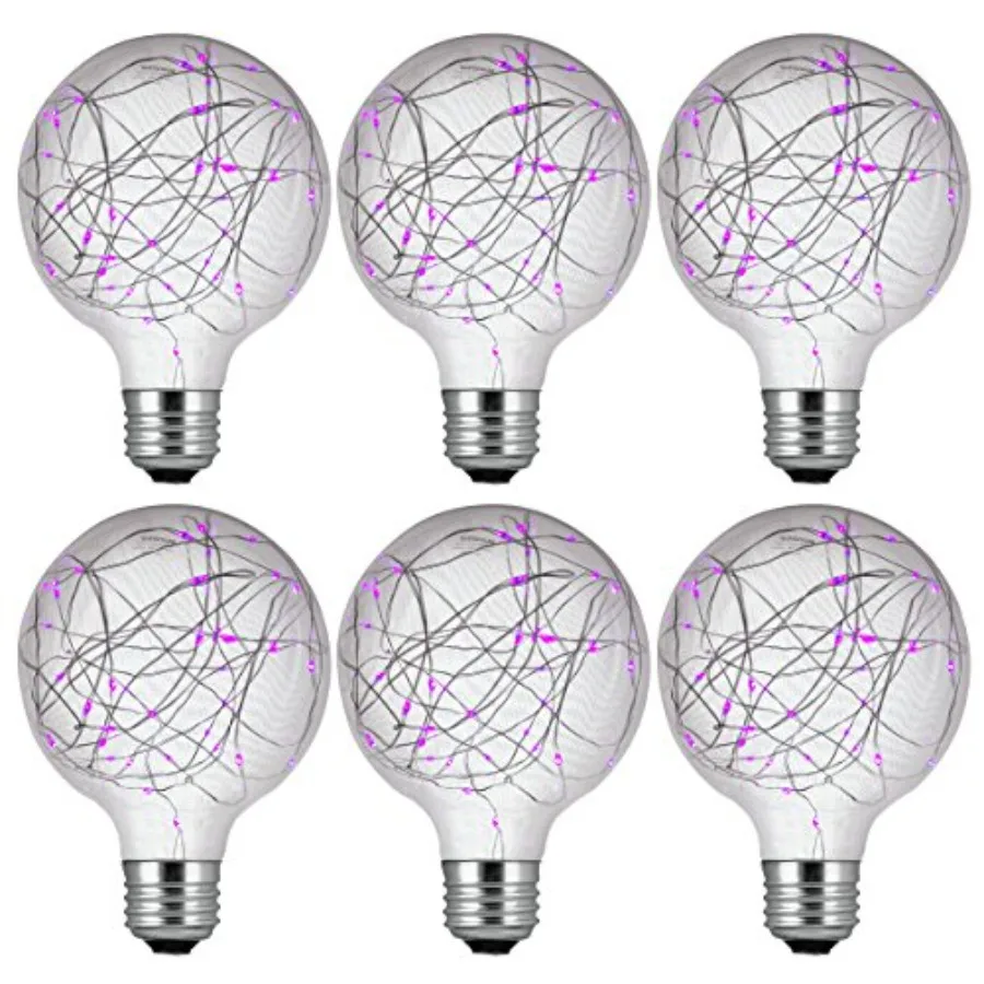 41018 Globe Bulb, LED Fairy-Lights Inside, 1.5 Watts, Medium E26 Base, Non Dimmable, Party Decoration, Holiday Lighting, String