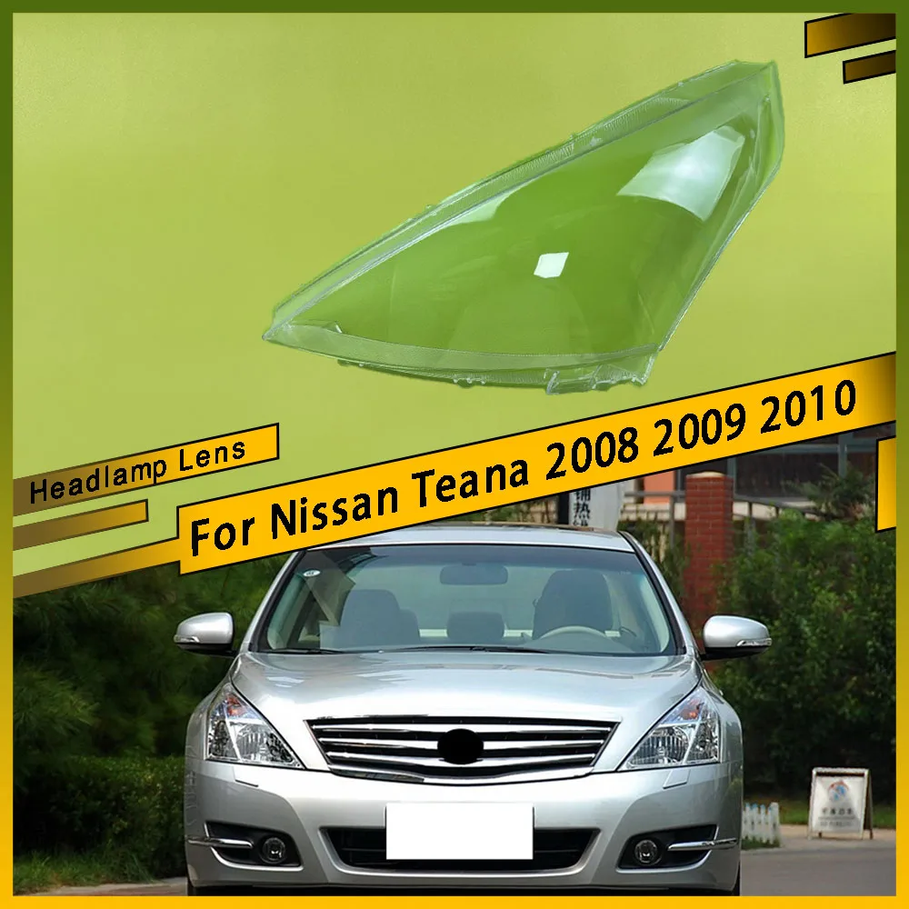 For Nissan Teana 2008 2009 2010 Front Car Protective Headlight Glass Lens Cover Shade Shell Transparent Light Housing Lamp