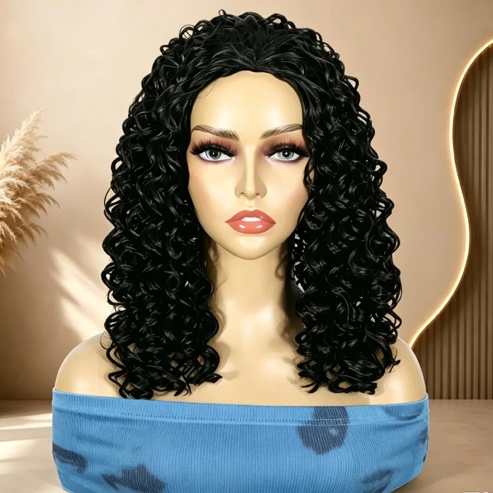 6 Inch Half Wig Human Hair Deep Wave Bob Wig With Drawstring 18 Inch 100% Human Hair Beginner Friendly 250% Density Half Wig