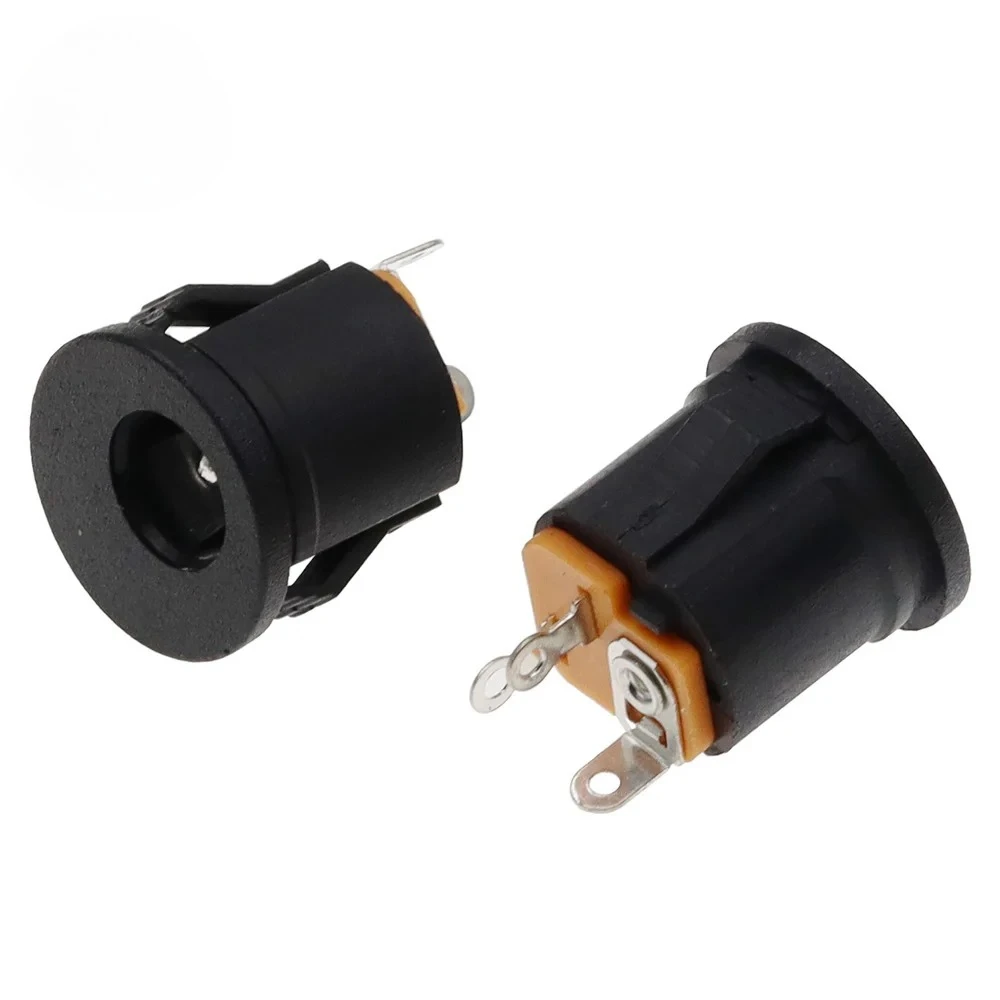 DC-022K 5.5*2.1MM 5.5*2.5MM 3.5*1.35MM DC Power Socket 3Pin Connector Panel Mounting DC022 With Card Slots Charging Socket