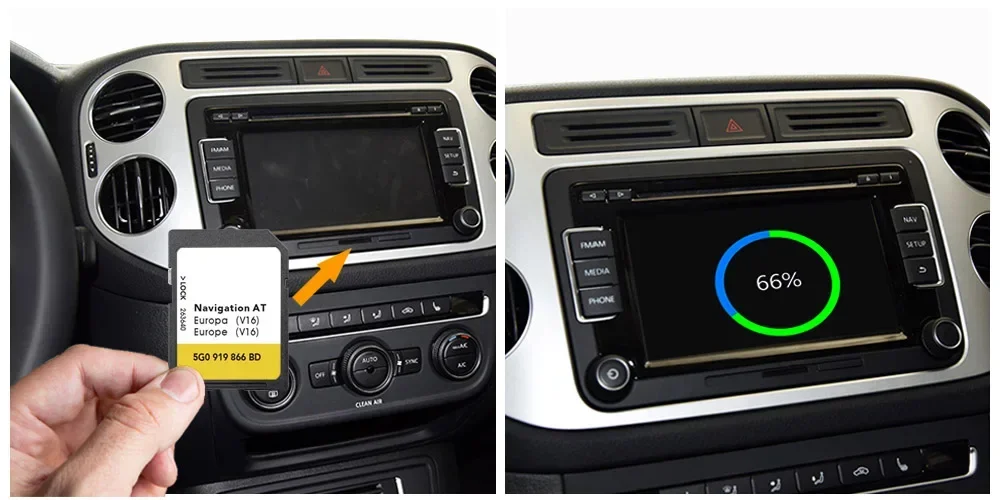 AT V18 Suitable for VW Passat B8 2014 - 2017 Car New Update Map Version SD Navigation Card Cover Germany Hungary Czech Republic