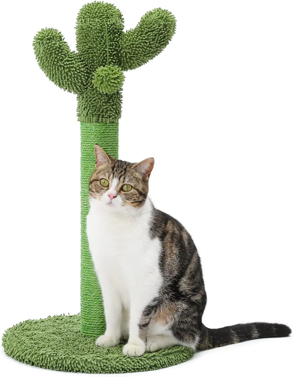 

Made4Pets Cat Scratching Post, 25.6" Cactus Cat Scratcher Kitten Scratch Post with Sisal Rope for Indoor Cats Claw Scrat
