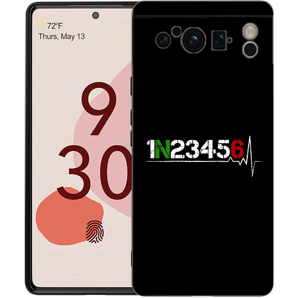 1N23456 Motorcycle Phone Case Cover for Google Pixel 8 7 6 7A 6A Pro 5G Shockproof Silicone Soft 8 Pro 5G Shell Capas Fundas Bag