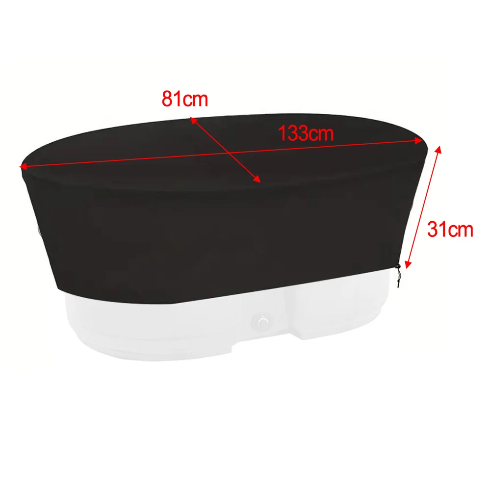 Oval Stock Tank Cover Waterproof Heavy Duty 210D Oxford Fabric Water Trough Cover with Elastic Bottom for Outdoor