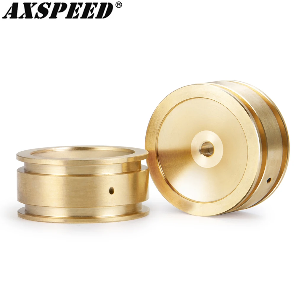 

AXSPEED 40g латунь 1,0 "Beadlock Колесные диски ступицы для Axial SCX24 90081 AXI00001 02 05 06 1/24 RC Гусеничный автомобиль