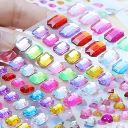 Muticolor Self Adhesive Gems Stickers for Crafts  Rhinestones Assorted Shapes Jewels Rhinestones Stickers Girls Kids Gifts