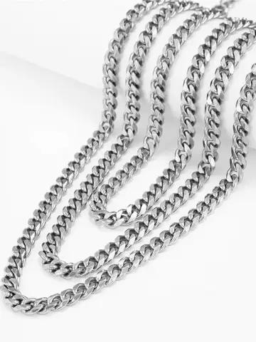 1 PCs Hip Hop Stainless Steel Men And Women With The Same Trend Overbearing Cuban Chain Party Chain Necklace
