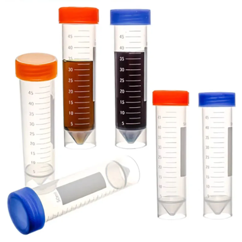 

50 pieces/pack 50ml screw tip flat bottom stand-up centrifuge tube ep tube with scale