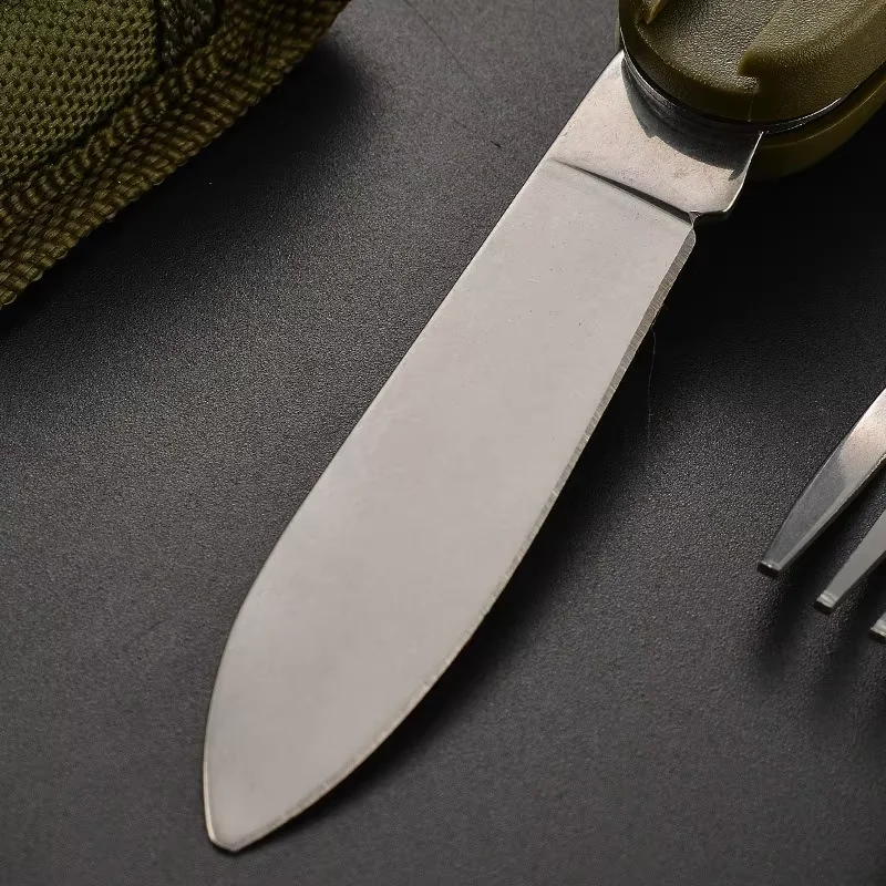 7 in 1 Multifunctional Outdoor Cutlery Portable Knife Spoon Fork Opener Can Opener Picnic Camping Hiking Trip Foldable Cutlery image 4