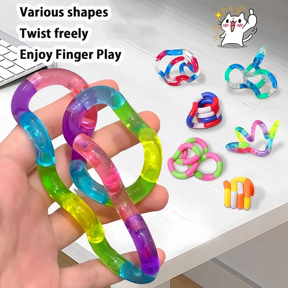 Plezier Educatief Twist Zintuiglijke Fidget Speelgoed Creatieve Adderende Twisty Knoop Keten Spinner Angst Stress Relief Speelgoed Kid Tiener Adhd