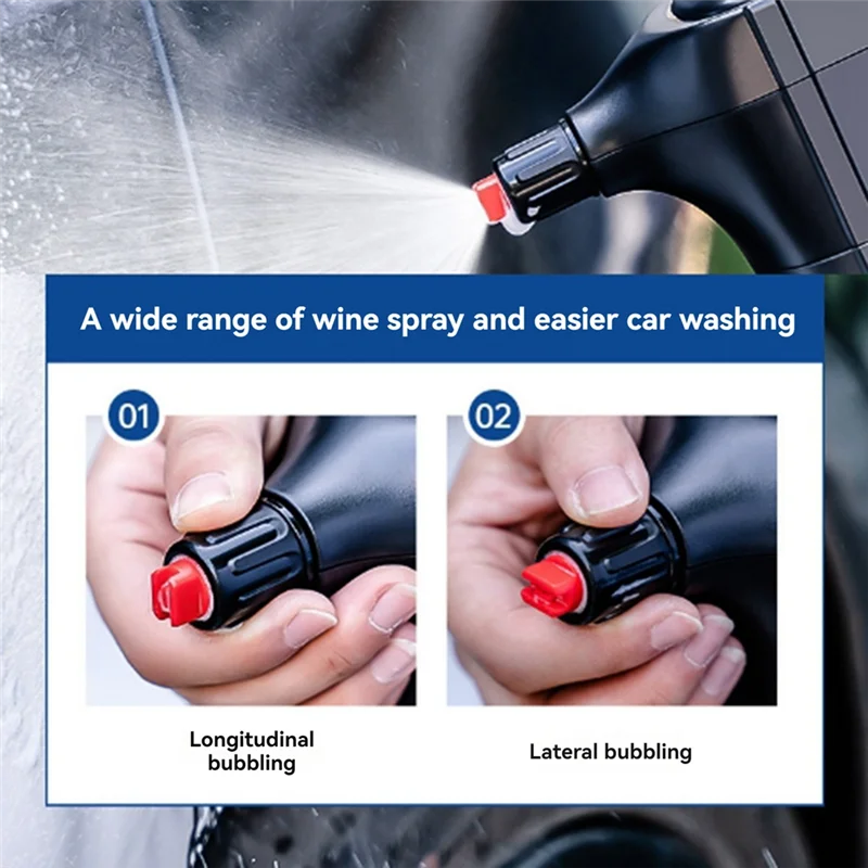 2L Electric Foam Sprayer Car Washing Foam Sprayer Can Rechargeable Foaming Pump Watering Can Car Wash Electric Water