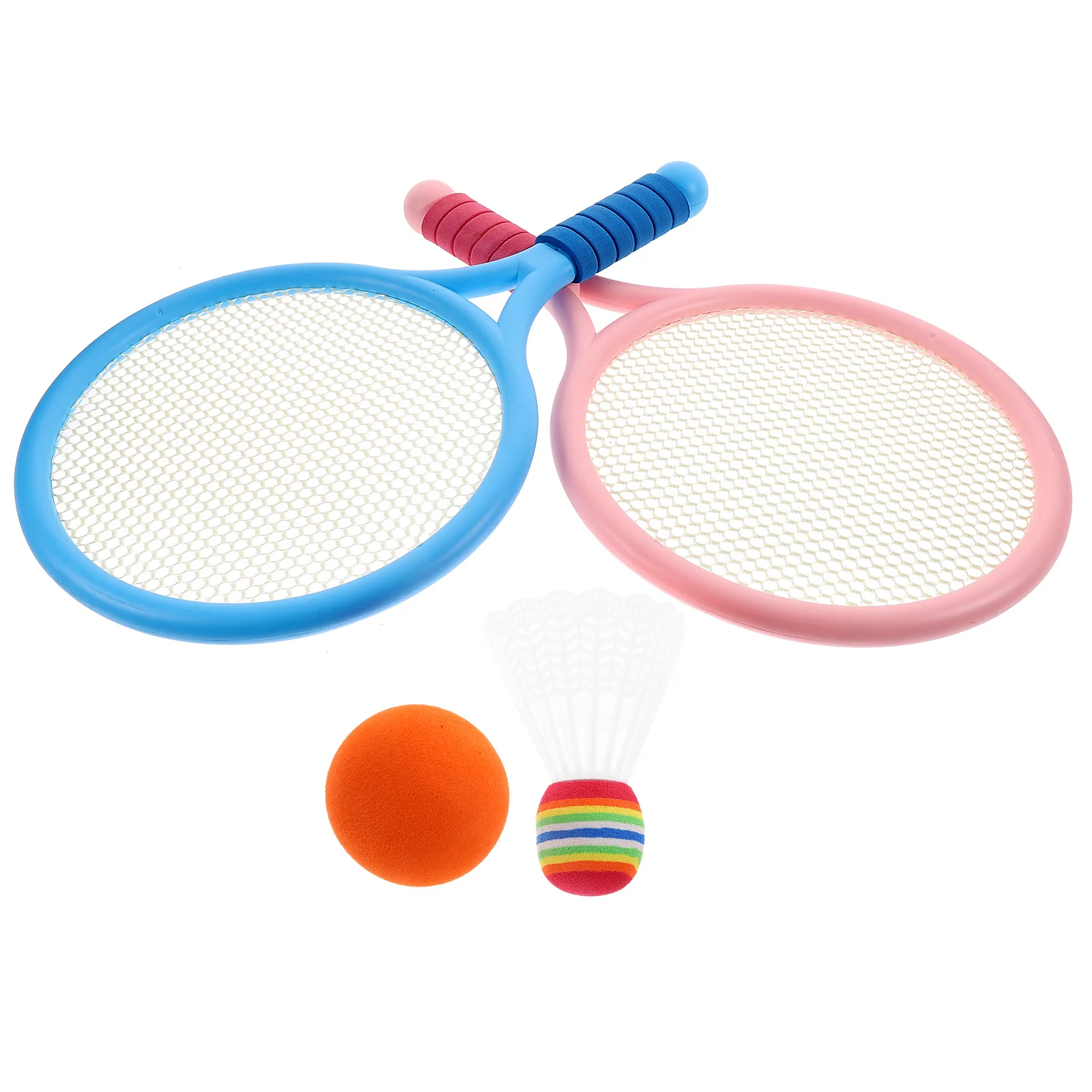 مجموعة واحدة من مضارب كرة الريشة للأطفال، أداة أنشطة رياضية خارجية مع كرة لعبة حقيقية، تجربة آمنة وخفيفة الوزن للأطفال #1