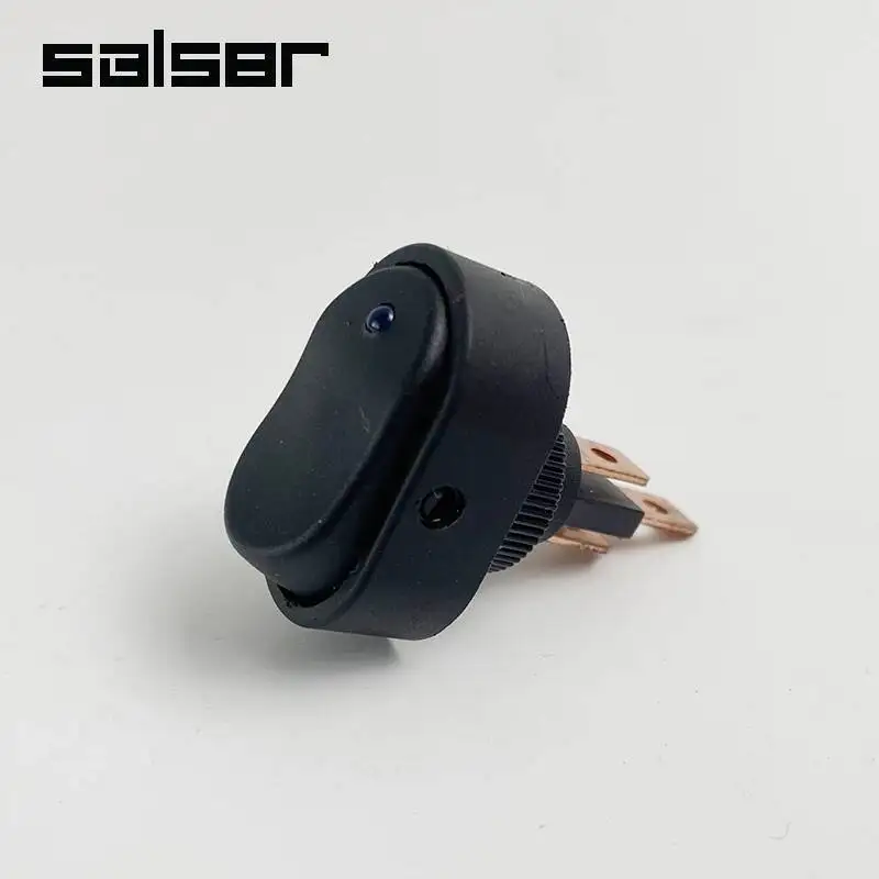 ASW-20D 30A 12VDC Car Boat Auto Push Button On Off With Dot LED Light Illuminated Red Green Blue Yellow Rocker Switch