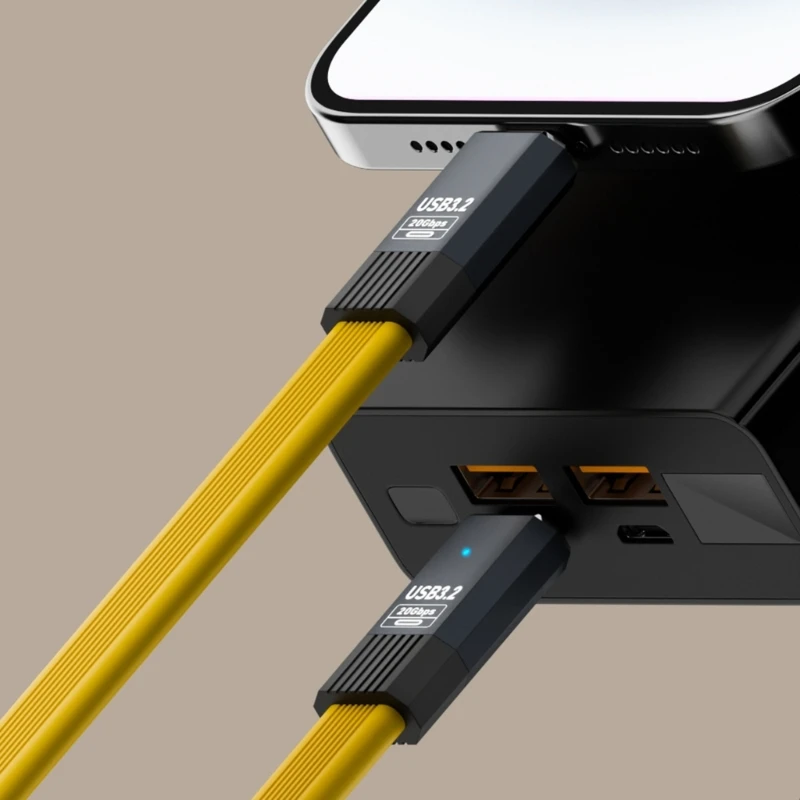 Cáp sạc mềm USB3.2 Loại C, Truyền dữ liệu 20Gbps Truyền video Otto 8K60hz