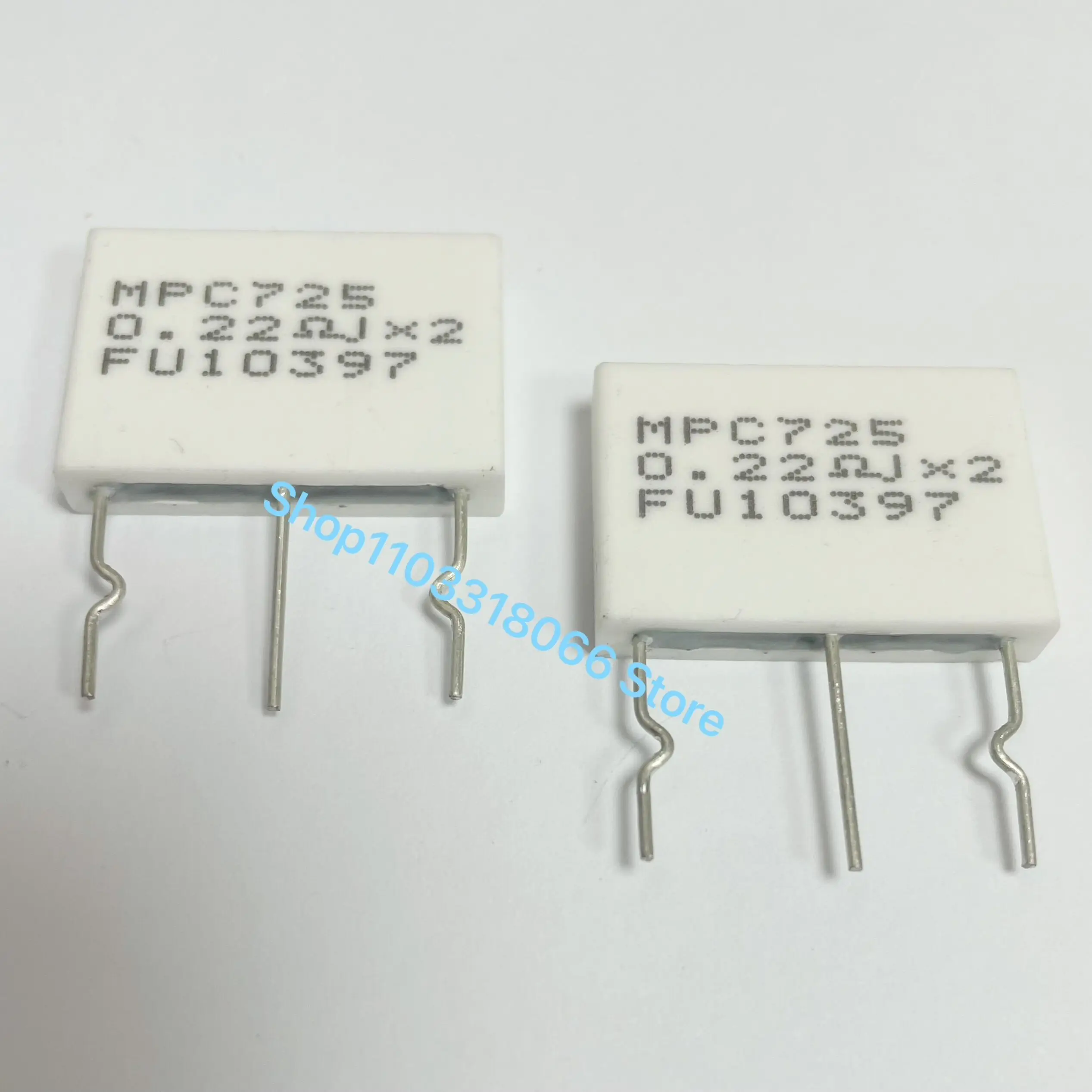 2PCS/LOT MPC725 5W 0.22R 0.22ΩJ+ 0.22ΩJ 5% Non-inductive Cement Resistance