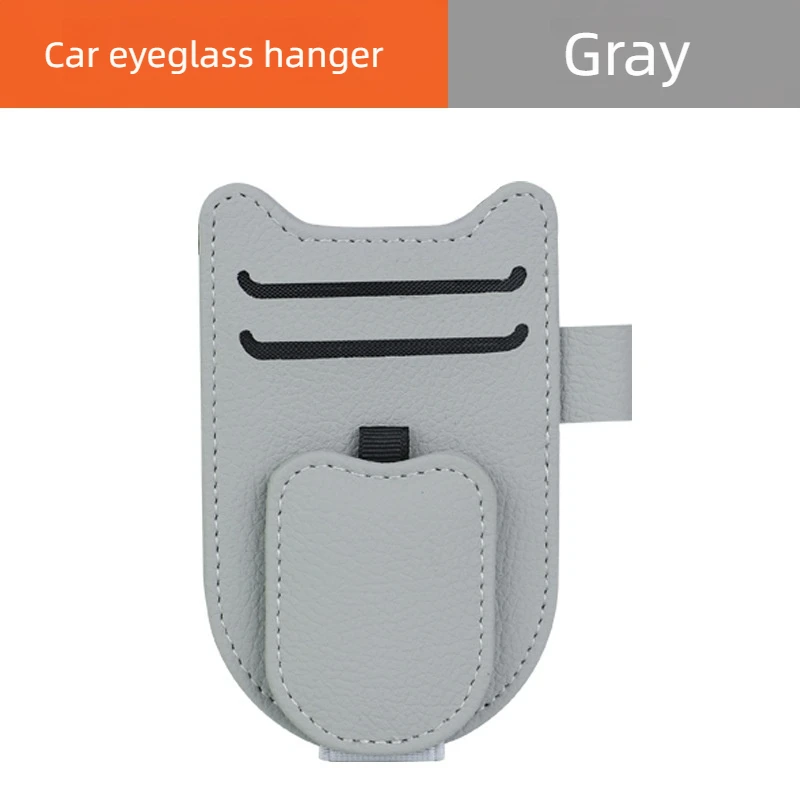 Magnetische Auto Zonnebril Houder Zonneklep Bril Clip PU Brillen Hanger Draagbare Ticket Kaart Clip Auto Accessoires