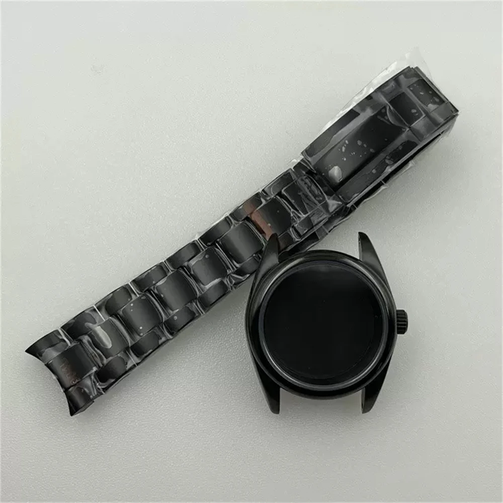 NH35 Case 36mm, Stainless Steel Watch Case Strap, 20mm Brushed Bracelet, Sapphire Glass Case, for NH35 NH36 4R35A 4R36A Movement