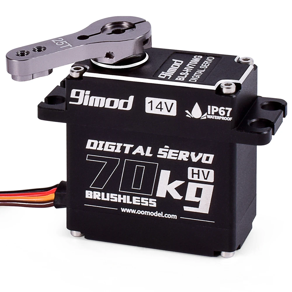 9imod-servomotor Digital BLS-HV70MG para coche, dispositivo de alta torsión HV de 70KG, 180 °, 270 °, 360 °, resistente al agua, sin escobillas, engranaje de Metal, 1/10