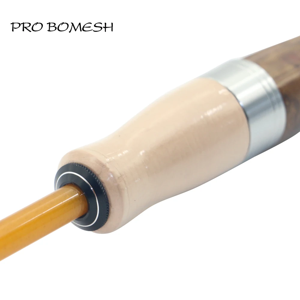 Pro Bomesh Holz Spinning Casting Reel Sitz Split 3A Kork Griff Kit DIY Forelle Angelrute Gebäude Komponente Reparatur Zubehör – Detail 6