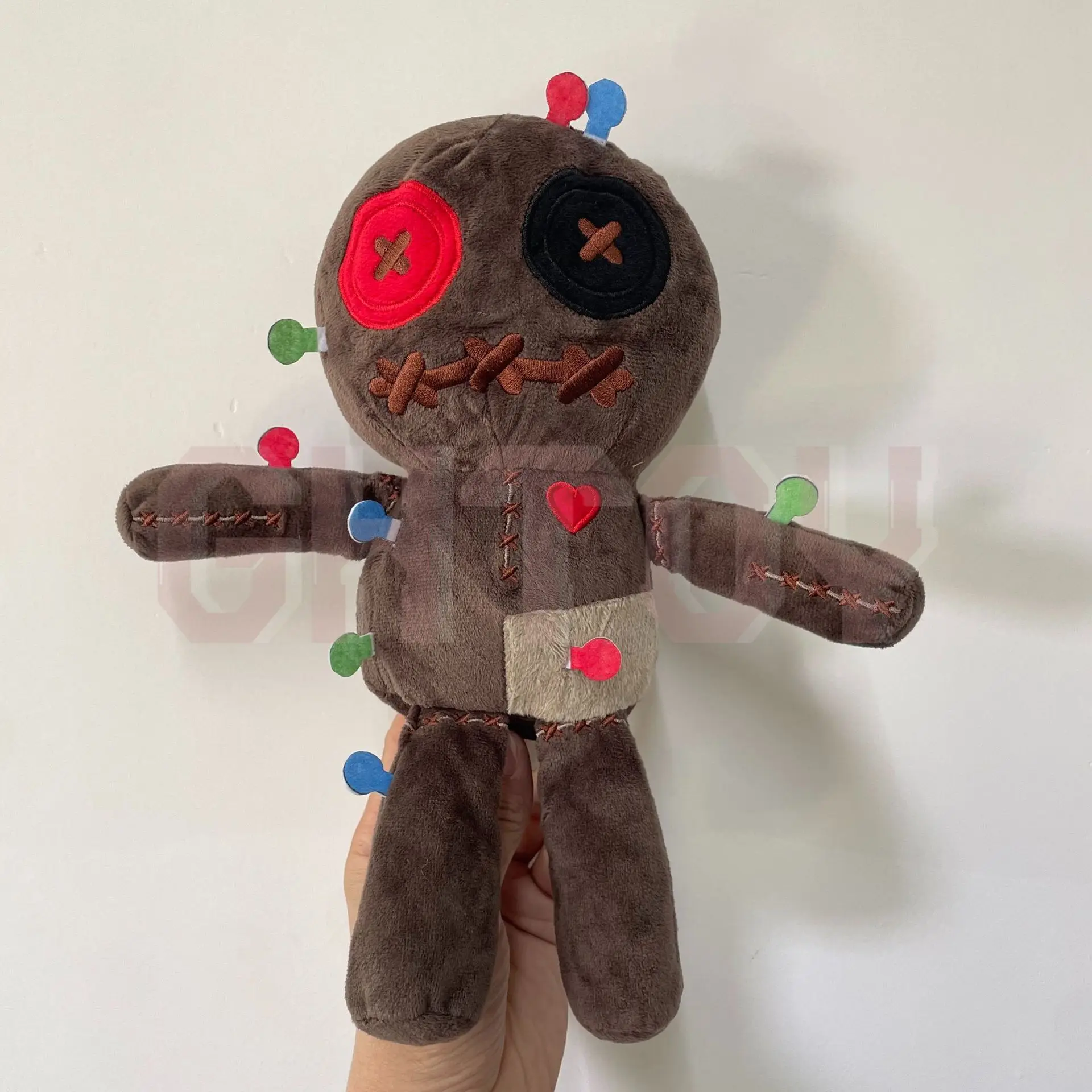 

Stitched Patchwork Doll Plush Toy Embroidered Knit Halloween Scarecrow Stuffed Animal Rag Doll for Kids Birthday Gift Home Decor