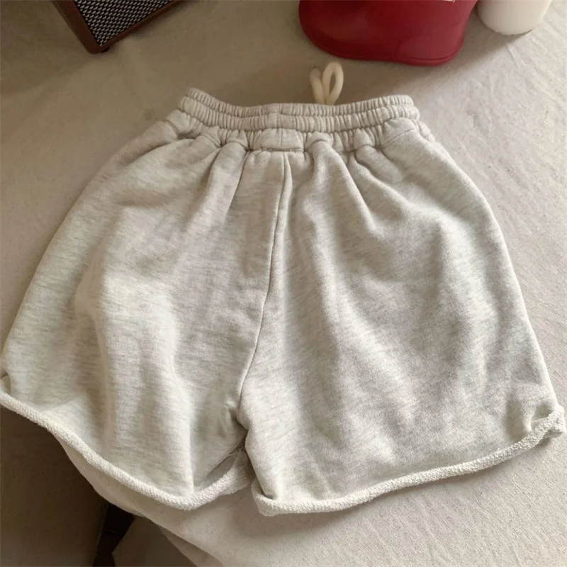 Summer Shorts Boys Striped Short Trousers Girls New Loose Sweatpants Baby Casual Fashion Pants Kids Solid Elastic Waist Clothes
