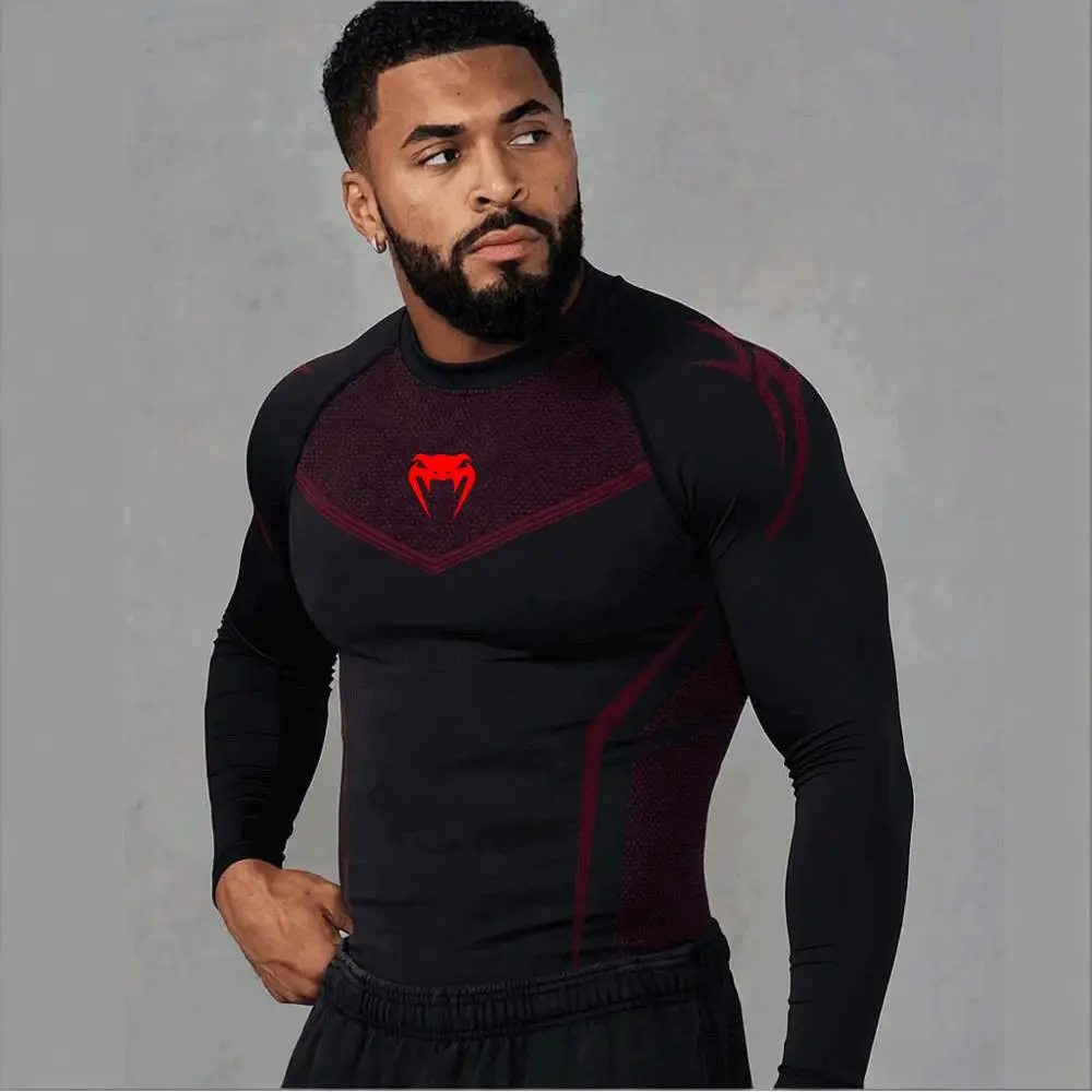 Men's T-shirts Compression Clothing Gym Sports Outdoor Training Tshirt Running Exercise Speed Ventilate Tees