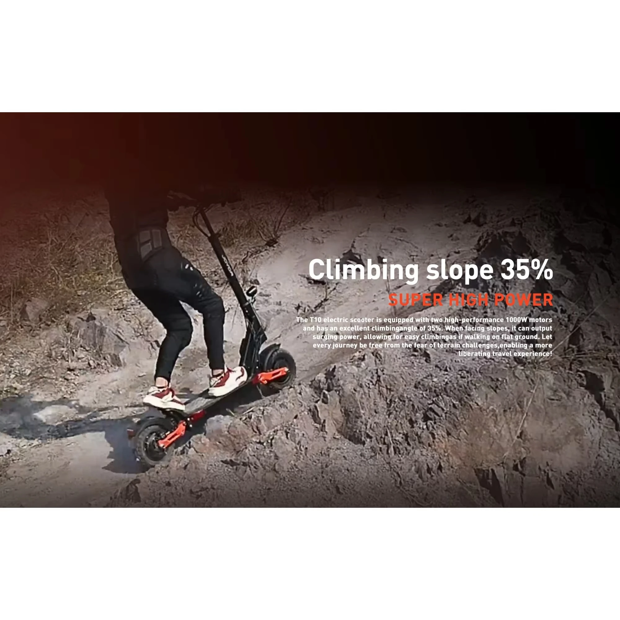 JOYOR T10 سكوتر كهربائي للبالغين 2000 واط محرك مزدوج 60V18Ah بطارية 10 بوصة الإطارات الهيدروليكية الفرامل سكوتر كهربائي قابل للطي #3