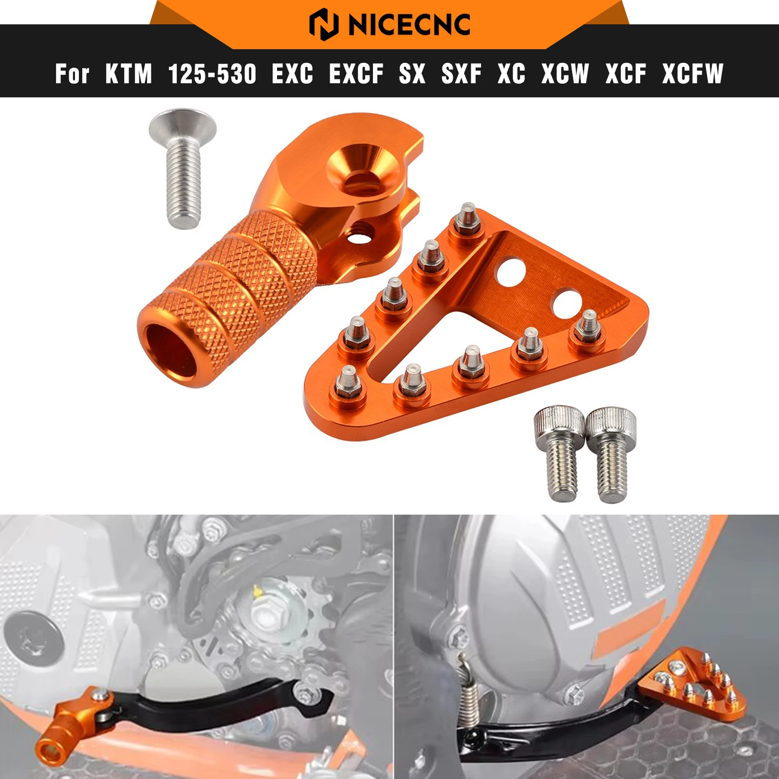

For KTM TPi EXC 300 2017-2023 Brake Pedal Plate Shift Lever Tip For KTM EXC 250 SX 125 EXCF 350 SXF 450 XC XCF XCFW XCW SIX DAYS