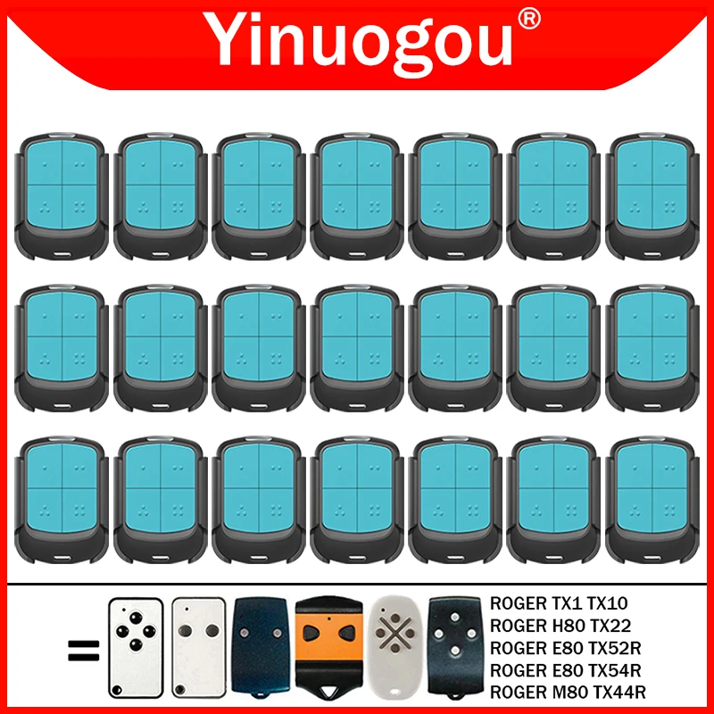

Новый с зажимом, совместимый с ROGER E80 TX52R TX54R 2 M80 TX44R H80 TX22 TX1 TX10, дубликатор с дистанционным управлением для гаражных ворот, 433 МГц
