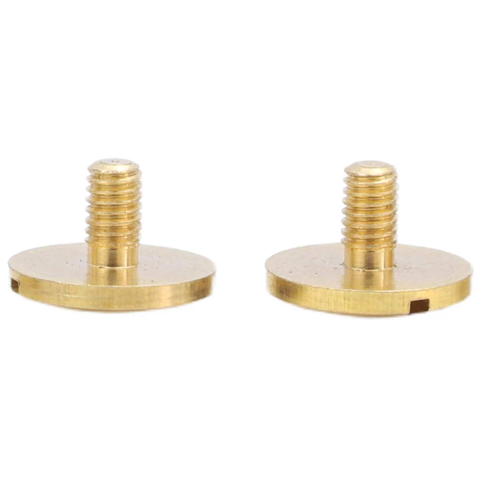 10pcs Slotted Cambered Pan Head Post Bending Screw Brass M3 8/10mm Cap Size Only Bolts Without Nuts Luggage Leather Craft Rivets