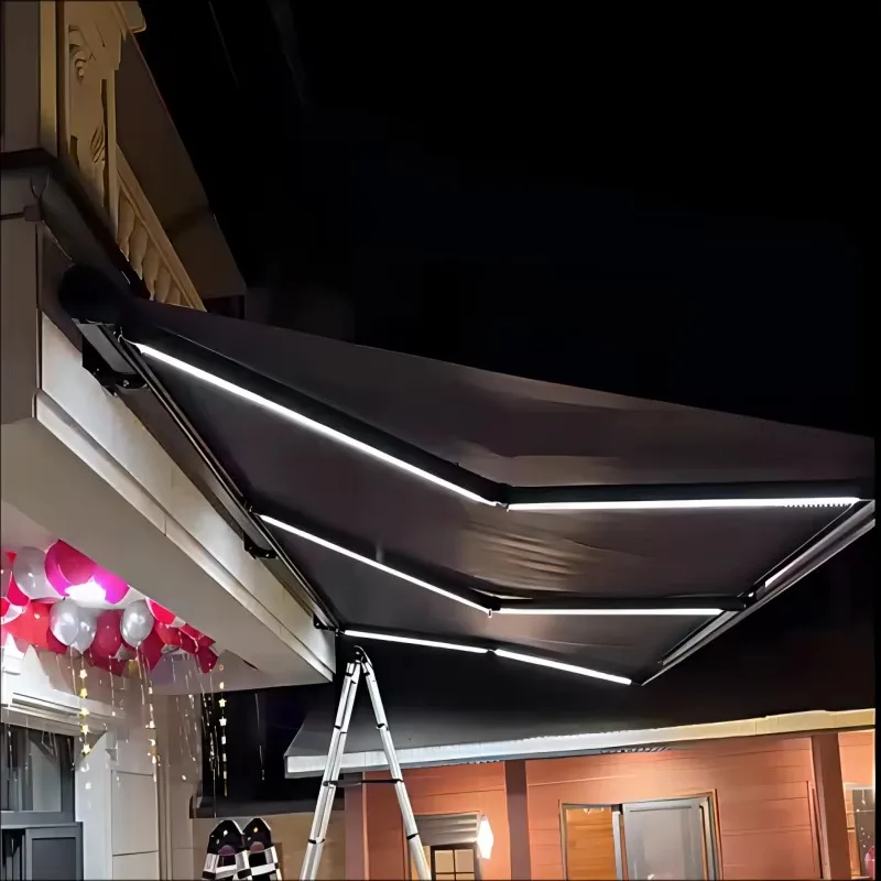 

customized Automatic Awning Outdoor Cassette Foldable Awning Sun Shades Outdoor Retractable Awning Garden Buildings