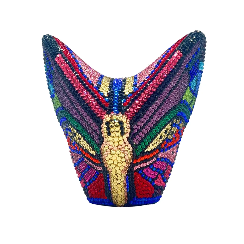 Butterfly Crystal Clutch Butterfly Diamond Dinner Bag Banquet Rhinestone Hand Bolsos De Fiesta Light Luxury Style Evening Clutch