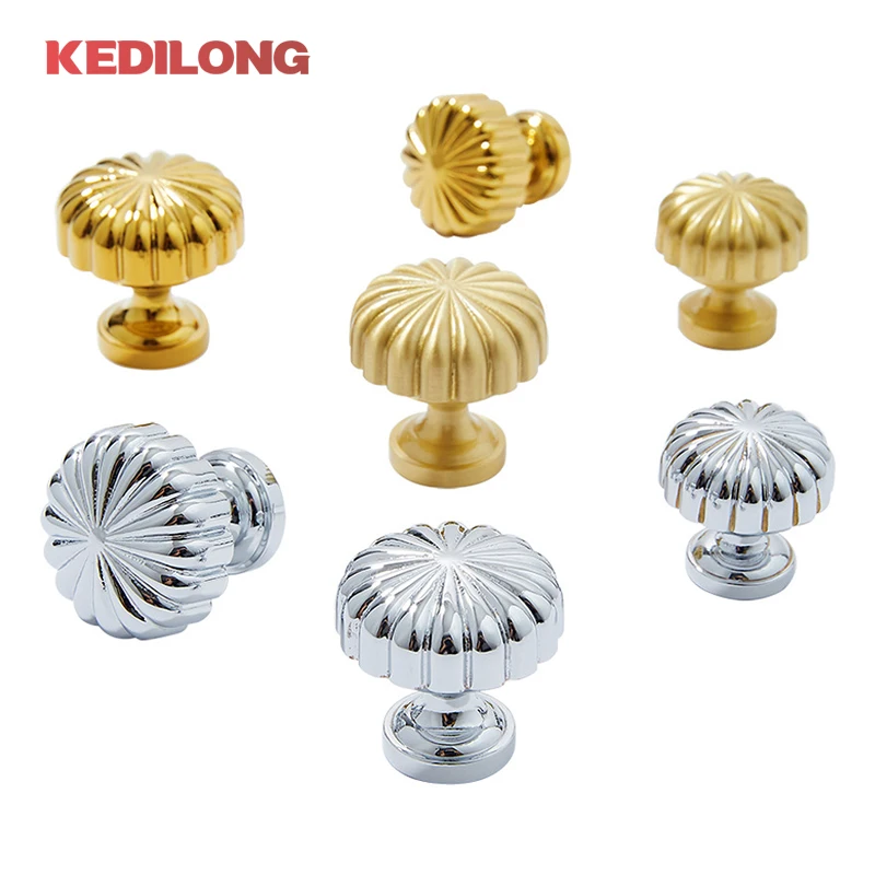 KEDLO Manufacturer sells modern simple cabinet brass handle furniture hardware drawer knob cabinet pumpkin handle