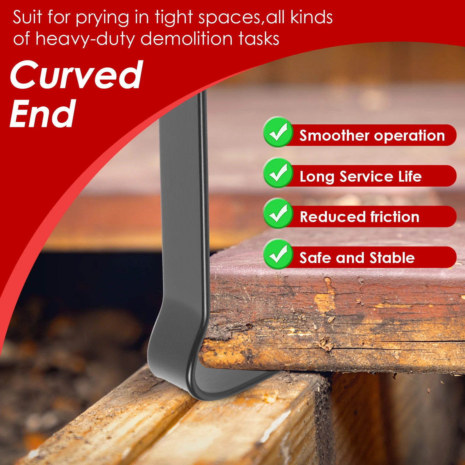 4Pcs Wooden Box Opener Nail Puller Carbon Steel DualPurpose Crowbar Multifunctional Household Nail Remover Woodworking Hand Tool