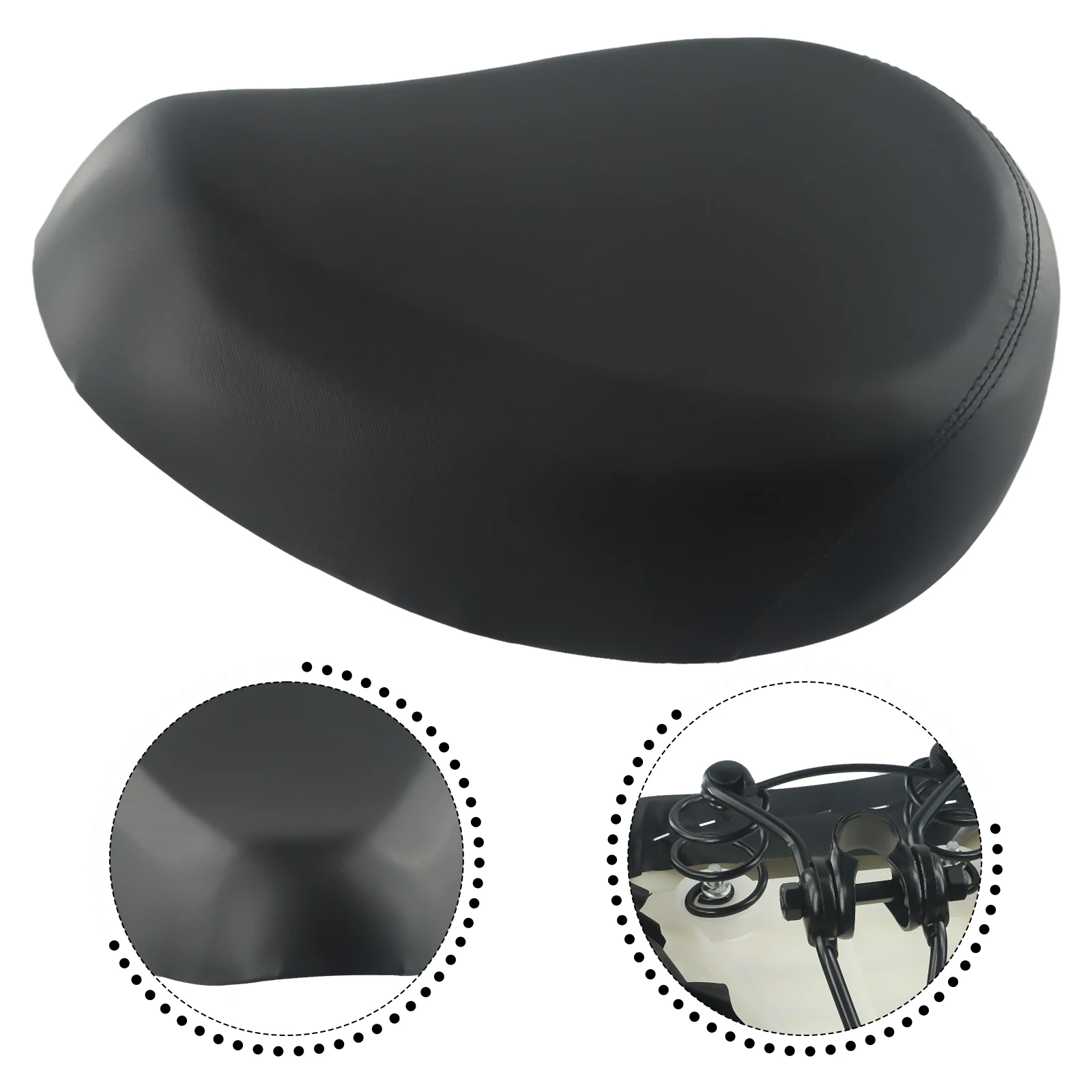 Accessories Useful Seat Pad Cushion Sponge Sports Steel Widen Assembly Bike Black High Elastic Leather Outdoor Parts