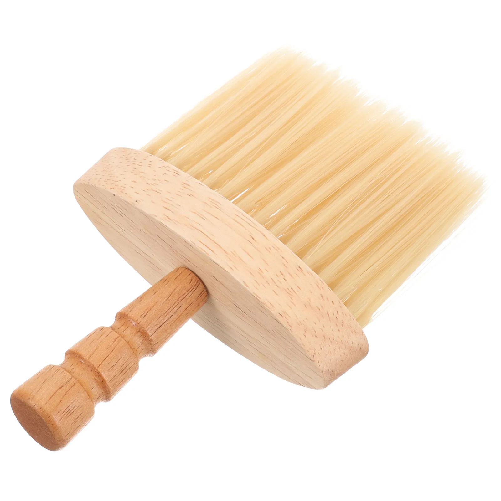 Barber Brush Neck Duster for Men Wooden Handle Hair Salon Shaving Brush Gentle Hard Bristle Beard Grooming Tool Compact