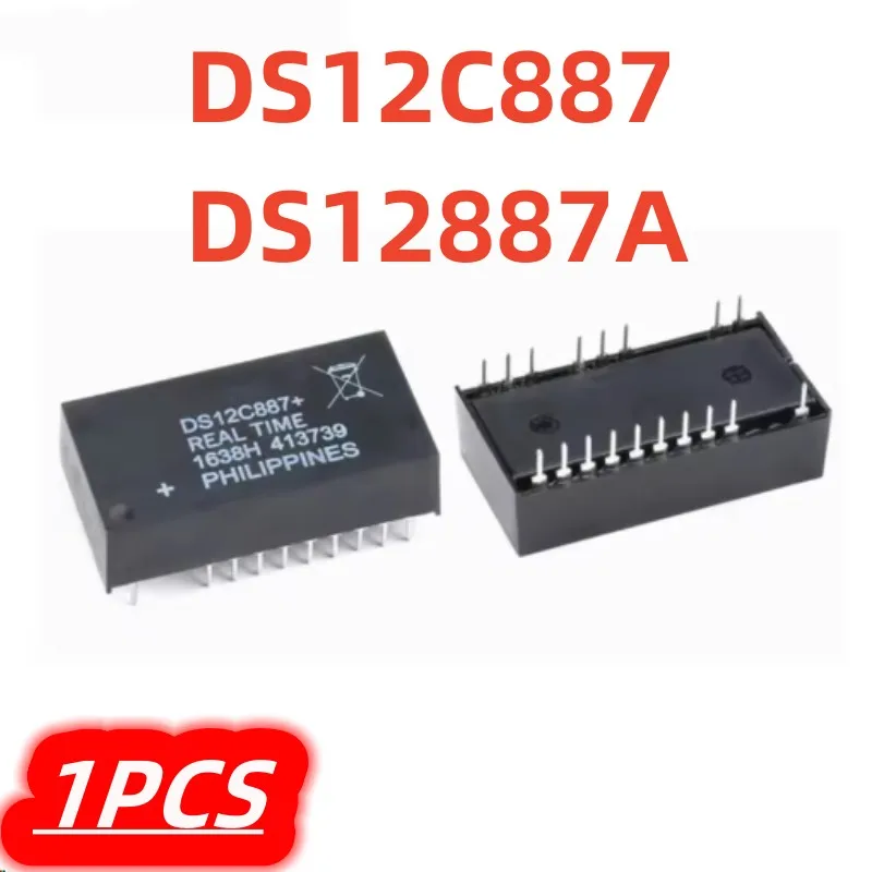 1Pcs/lot DS12887A DS12C887+ EDIP24 real-time Clock Chip IC Electronic components New original